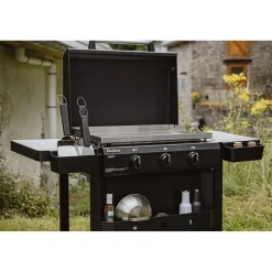 Gasgrill 'Plancha Amaro' schwarz 138,5 x 99 x 58 cm