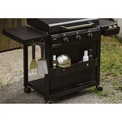 Gasgrill 'Plancha Amaro' schwarz 138,5 x 99 x 58 cm