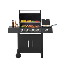 Gasgrill 'San Angelo' schwarz 110 x 120 x 48 cm