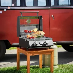 Gas-Tischgrill 'Videro G2-P' schwarz 45 x 45 x 34,7 cm