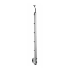 Geländerpfosten 'Prova PS2' aluminium für Wange/Laibung Ø 4 x 107 cm