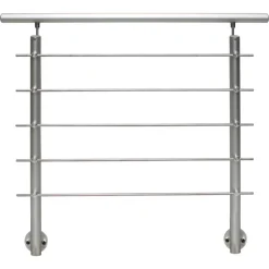 Geländer-Set 'AB5' Aluminium 150 cm, seitliche Montage
