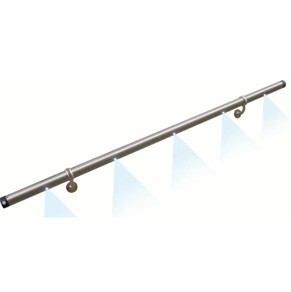 Geländerset 'L1 PiccoRail' Edelstahl Wandmontage, 150 cm, mit 5 LED-Platinen