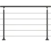 Geländerset 'PS 150' anthrazit 150 cm Bodenmontage