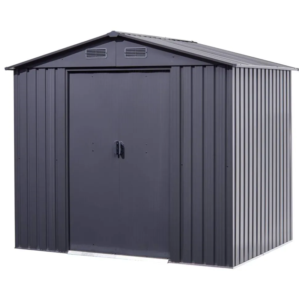 Gerätehaus anthrazit 236 x 174 x 206 cm