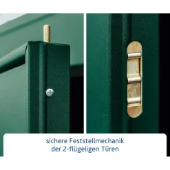 Gerätehaus 'Elegant-S Typ 1' moosgrün 238 x 107,8 cm, mit Einzeltür