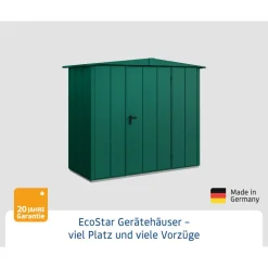 Gerätehaus 'Elegant-S Typ 1' moosgrün 238 x 107,8 cm, mit Einzeltür