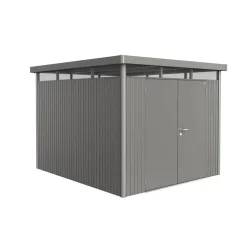 Gerätehaus 'HighLine 5' mit Doppeltür 275 x 315 cm Quarzgrau metallic
