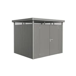 Gerätehaus 'HighLine 3' mit Doppeltür 275 x 235 cm Quarzgrau metallic
