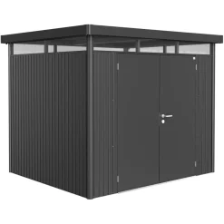 Gerätehaus 'HighLine H3' dunkelgrau Doppeltür 275 x 235 x 222 cm