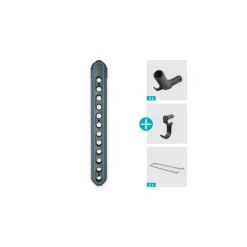 Geräteleiste 'combisystem Flex' dunkelgrau/türkis 49,6 cm