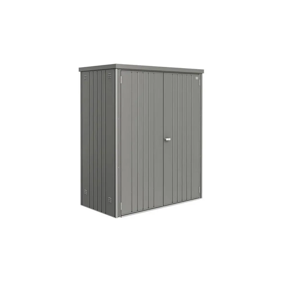 Geräteschrank 2, 155 x 83 cm Quarzgrau metallic