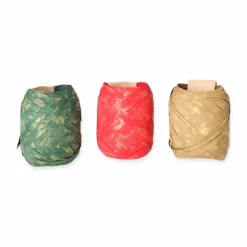 Geschenkband 'Nature Pack Glimmer' Baumwolle grün/gold 12 m