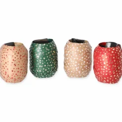 Geschenkband 'Nature Pack Stars' Baumwolle natur/rot 12 m