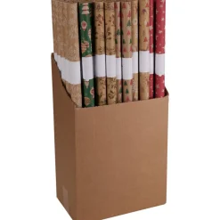 Geschenkpapier naturfarben sortiert