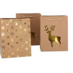 Geschenktüte braun/goldfarben 20 x 15 cm