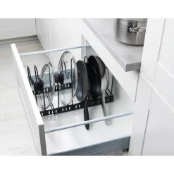 Geschirrständer für Deckel und Pfannen schwarz