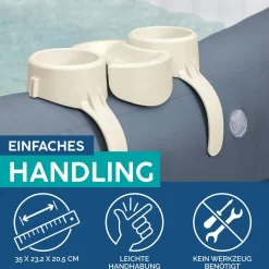 Getränkehalter-Set 'Lay-Z-Spa' weiß 35 x 23,2 x 20,5 cm