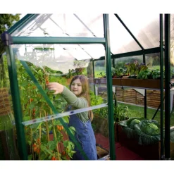 Gewächshaus 'Hybrid' 185 x 247 cm mit 4 mm Hohlkammerplatten grün