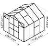 Gewächshaus 'Meridian 2 6700' 254,4 x 254,4 cm mit 6 mm Hohlkammerplatten aluminiumfarben