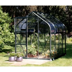 Gewächshaus 'Orion 5000' 192,2 x 254,4 cm mit 3 mm Sicherheitsglas schwarz