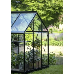 Gewächshaus 'Popular 106' 193 x 319 cm schwarz mit 3 mm Sicherheitsglas