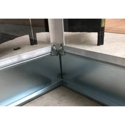 Gewächshaus 'Popular 66' 193 x 195 cm mit 3 mm Blankglas schwarz