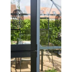 Gewächshaus 'Premium' 296 x 368 cm mit 3 mm Sicherheitsglas anthrazit/schwarz