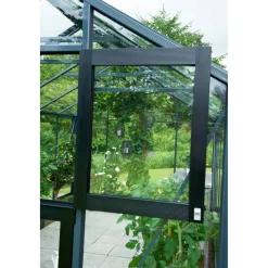 Gewächshaus 'Premium' 296 x 368 cm mit 3 mm Sicherheitsglas anthrazit/schwarz