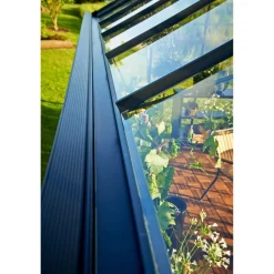 Gewächshaus 'Premium' 296 x 368 cm mit 3 mm Sicherheitsglas anthrazit/schwarz
