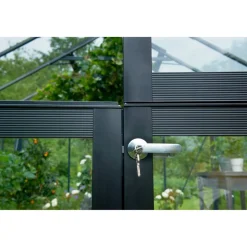 Gewächshaus 'Premium' 296 x 368 cm mit 3 mm Sicherheitsglas anthrazit/schwarz