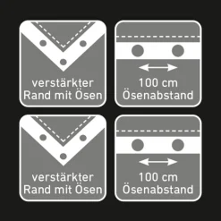 Gewebeplane extra stark 4 x 6 m 120 g/m²