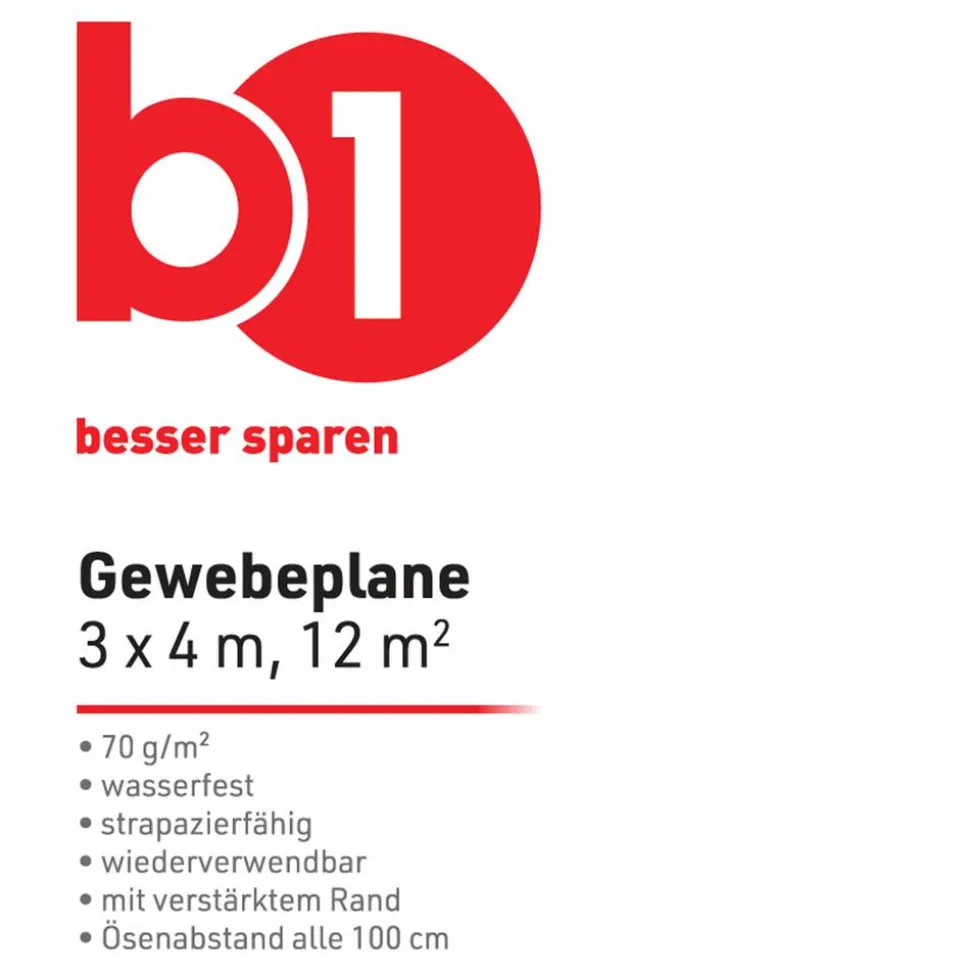 Gewebeplane 3 x 4 m grau