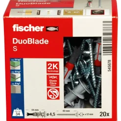 Gipskartonplattendübel und Spanplattenschrauben 'Duoblade S' 40-teilig