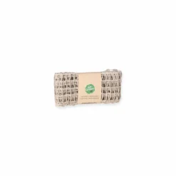 Gitter-Geschenkband 'Nature Alma' Leinen natur 2 m