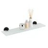 Glasablage 'Bosio Black' Edelstahl rostfrei, matt 46,5 x 5,5 x 13,5 cm