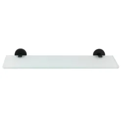 Glasablage 'Bosio Black' Edelstahl rostfrei, matt 46,5 x 5,5 x 13,5 cm