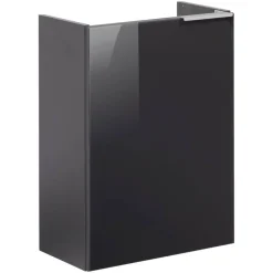 Glasbecken mit Unterschrank 'SBC' Hahnloch links weiß/anthrazit 45 x 61,5 x 25 cm
