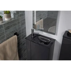 Glasbecken 'SBC' grau 45 x 25 x 9,2 cm