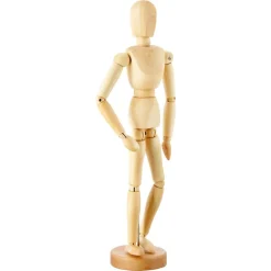 Gliederpuppe Holz beige 30 cm