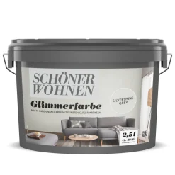 Glimmerfarbe 'Silvershine Grey' hellgrau matt 2,5 l