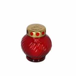 Grabkerze 'Iglesia' rot 13 cm