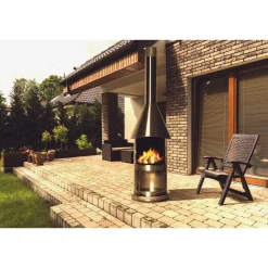 Grillkamin 'Auckland' Edelstahl gebürstet 65 x 230 cm