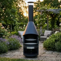 Grillkamin 'UNI-FB700' Stahl grau Ø 70 cm