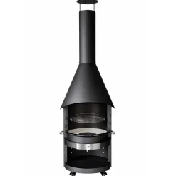 Grillkamin 'UNI-FB700' Stahl grau Ø 70 cm