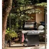 Grillpavillon Stahl braun 240 x 230 x 150 cm
