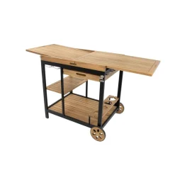 Grillwagen 'Jack' Akazienfarben/schwarz 92 x 82 x 64 cm