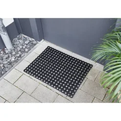 Gummiringmatte schwarz 80 x 120 cm