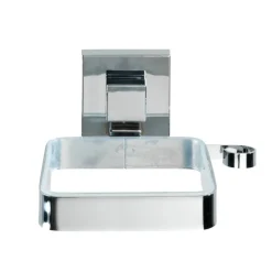 Haartrocknerhalter 'Vacuum-Loc Quadro' Edelstahl glänzend