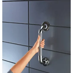 Haltegriff mit rutschhemmender Grifffläche Edelstahl poliert 30 cm